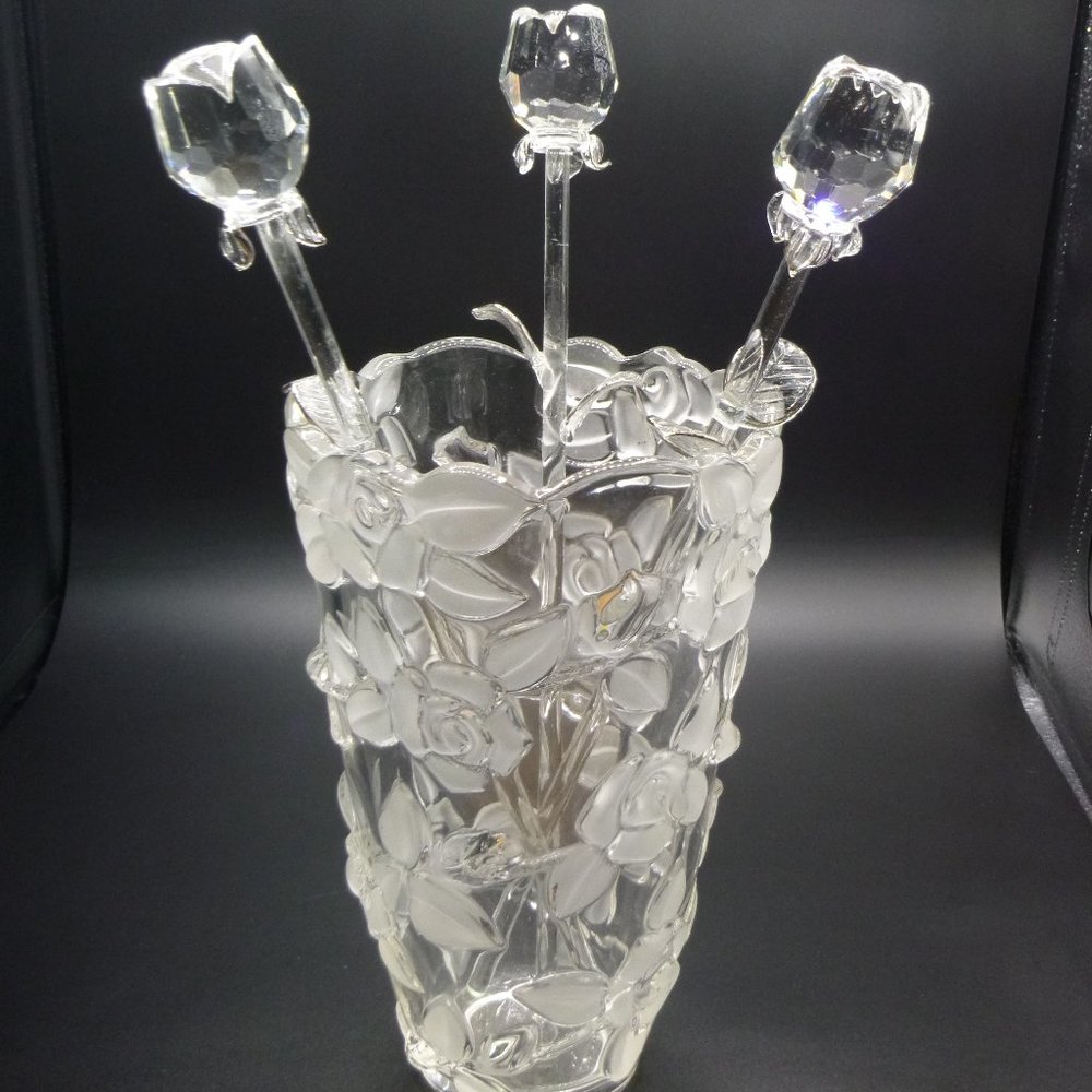 TWO Beautiful Mikasa Vases Carmen edition. Great shape L 12" and S 8"